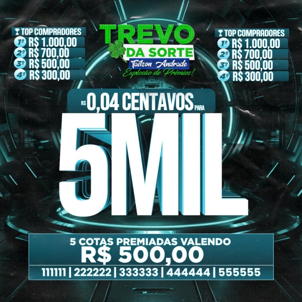 4 centavos pra 5 mil reais no seu pix, sorteio hoje às 23 horas loteria  nacional